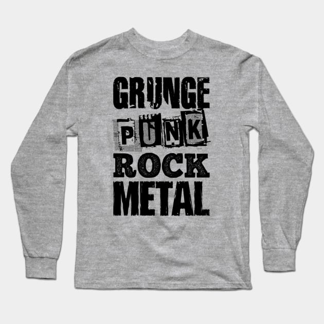 GRUNGE PUNK ROCK METAL Long Sleeve T-Shirt by BG305